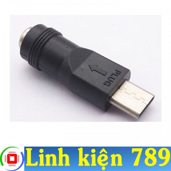  Jack chuyển DC sang Type C Jack DC 5.5x2.1mm sang Type C